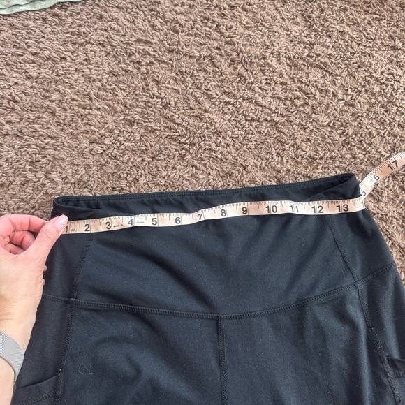 Z By Zella Short Sleeve Top High Rise Black Crop Leggings SET OUTFIT 2 PIECE M - Picture 9 of 14